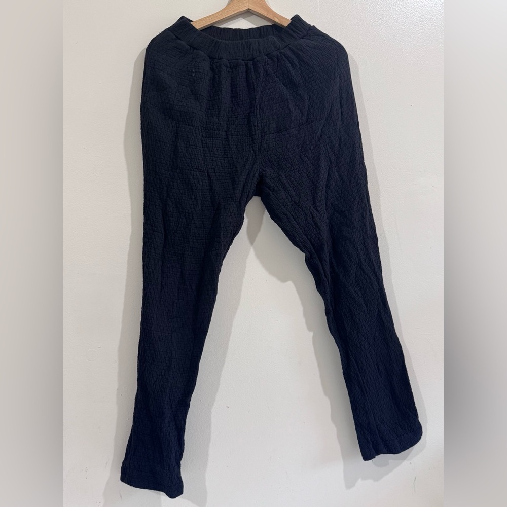 Black crane Elegant Black Casual Pants